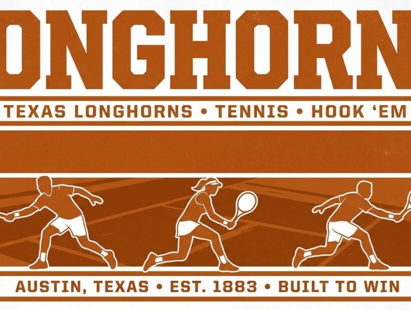 Texas Longhorns tennis poster banner