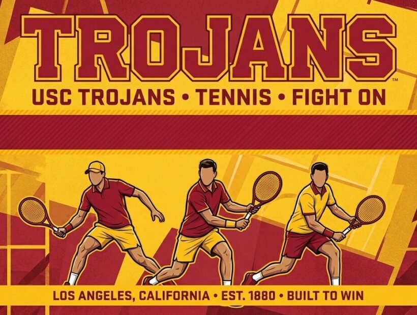 USC Trojans tennis poster banner