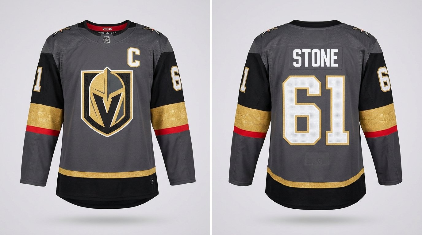 Mark Stone Vegas Golden Knights style home jersey front and back