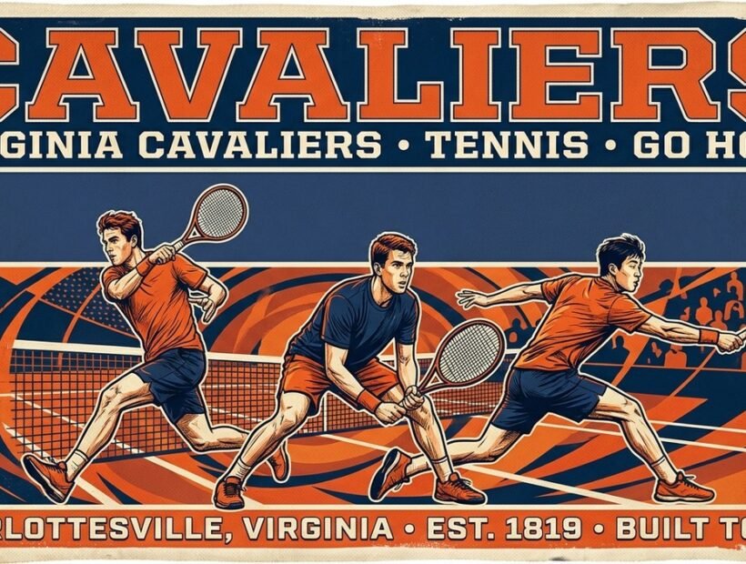 Virginia Cavaliers tennis poster banner