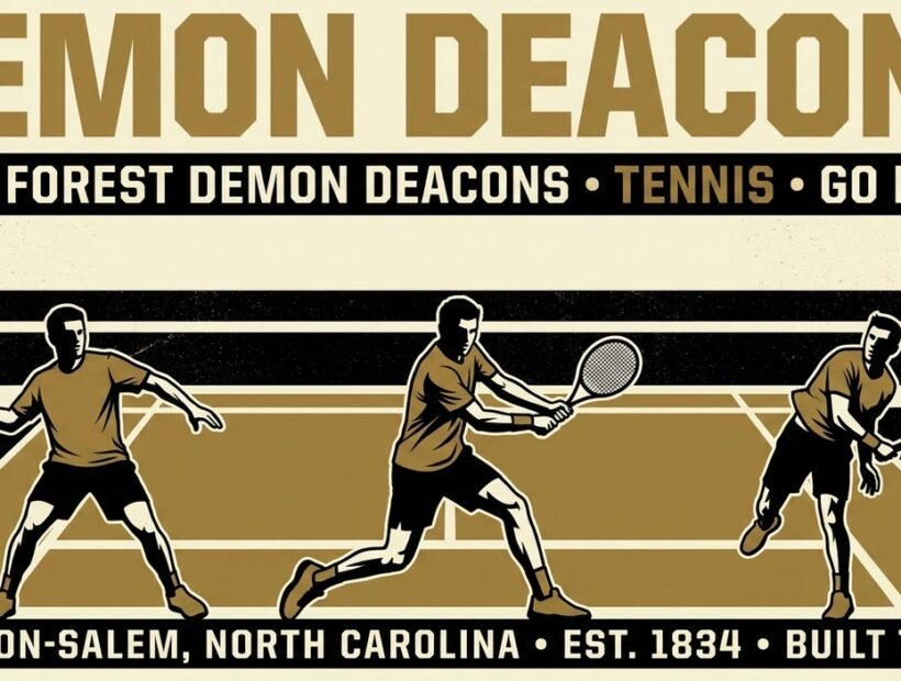 Wake Forest Demon Deacons tennis poster banner
