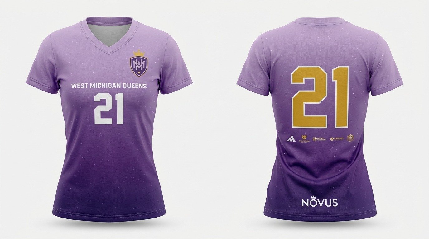 Kendra Zwart West Michigan Queens jersey front and back