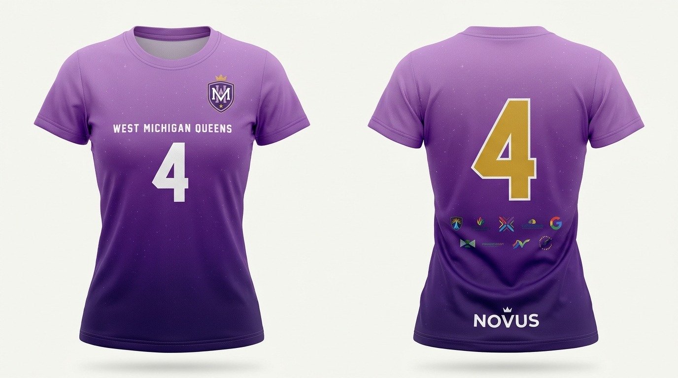 Megan Vander Meer West Michigan Queens jersey front and back
